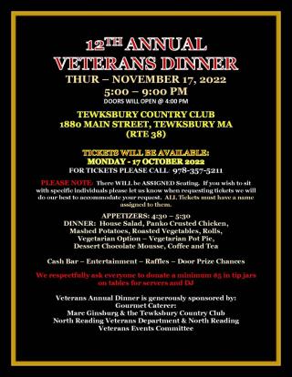 12th Annual Veterans Dinner 